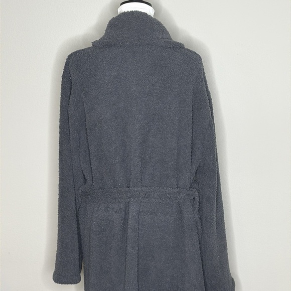 Barefoot Dreams CozyChic Long Sleeve Adult Robe in Navy Size 2 (Women's XL) - Picture 8 of 11